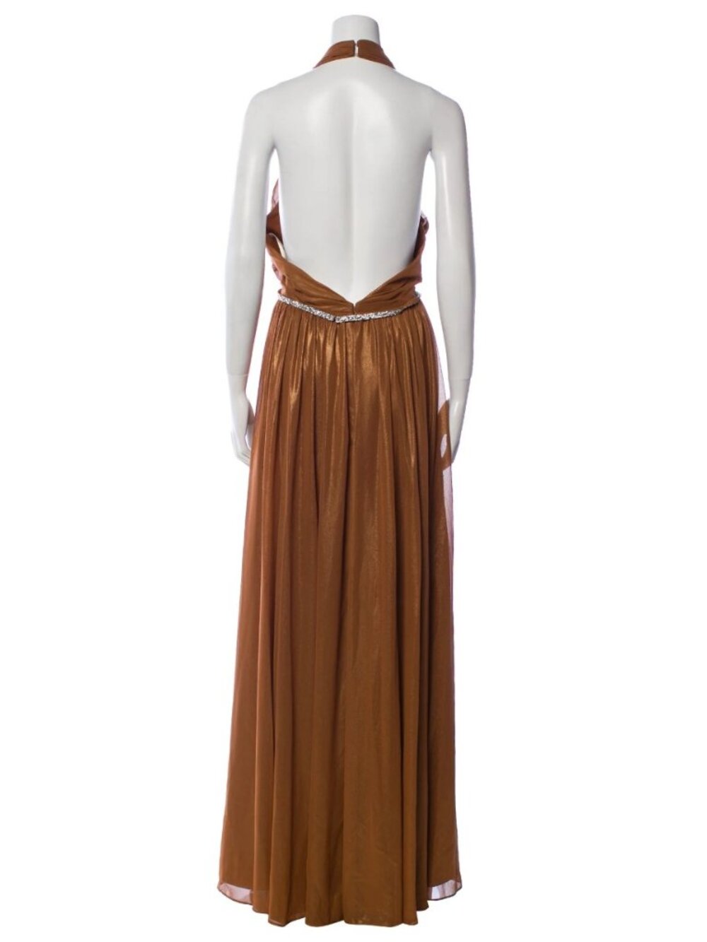 Galina Signature Shimmer Halter Maxi Dress sz 16 - Picture 2 of 5